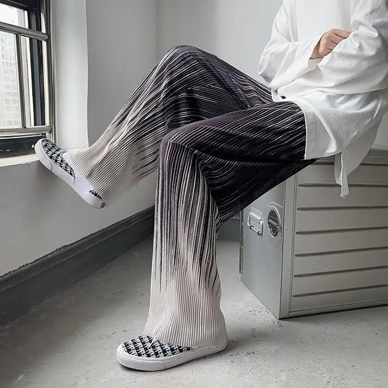 Scott | Men’s Gradient Pleated Ice Silk Pants