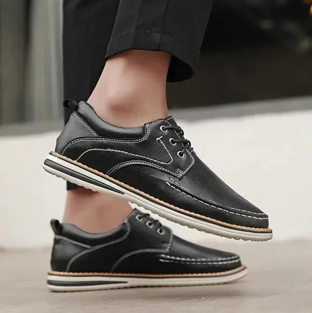 Dave | Men’s Full Grain Leather Moc Toe Shoes