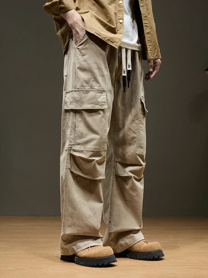 Joey | Men’s Wide-Leg Cotton Cargo Pants