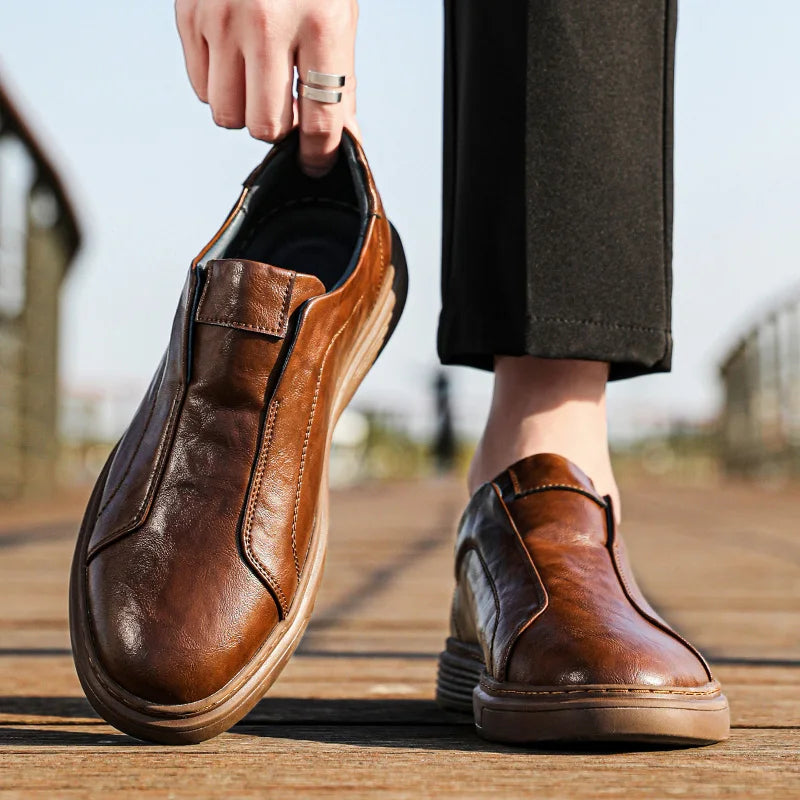 Blake | Men’s Italian Leather Slip On Loafers
