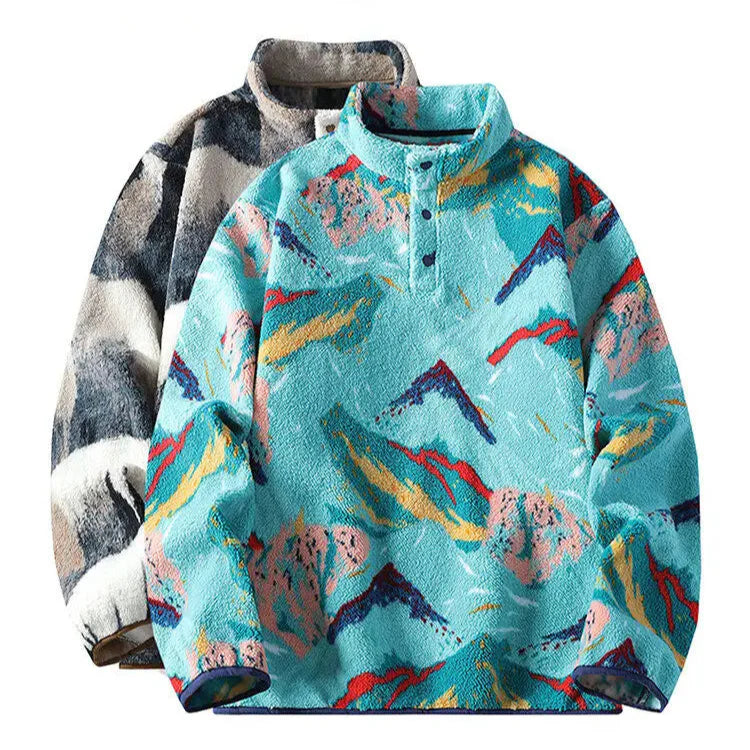 Greyson | Men’s Landscape Print Fleece Pullover
