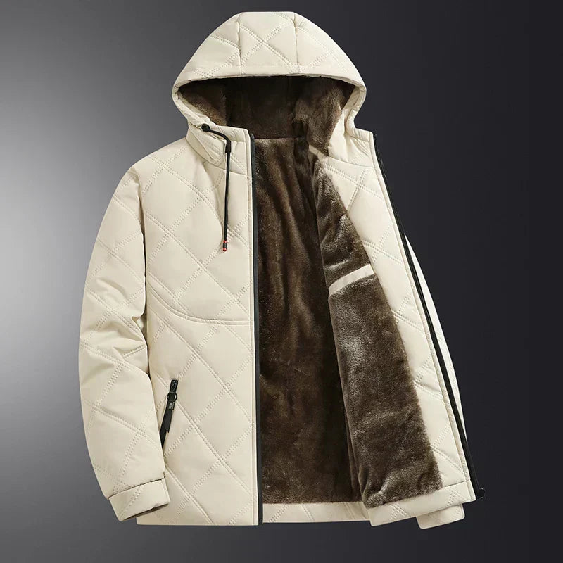 Colton | Men’s Quilted Plush Lined Hooded Jacket