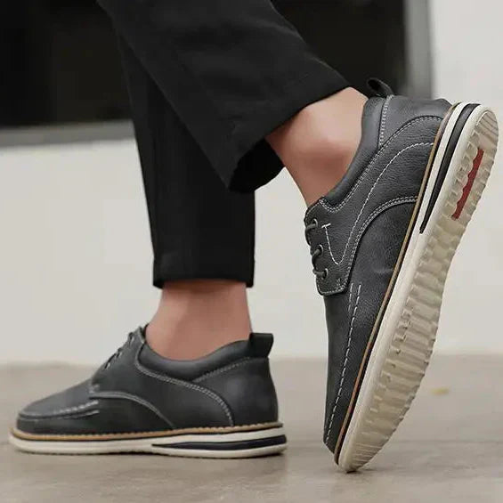 Dave | Men’s Full Grain Leather Moc Toe Shoes