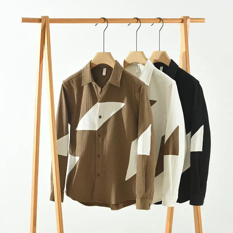 Juliano | Men’s Cotton Geometric Pattern Shirt