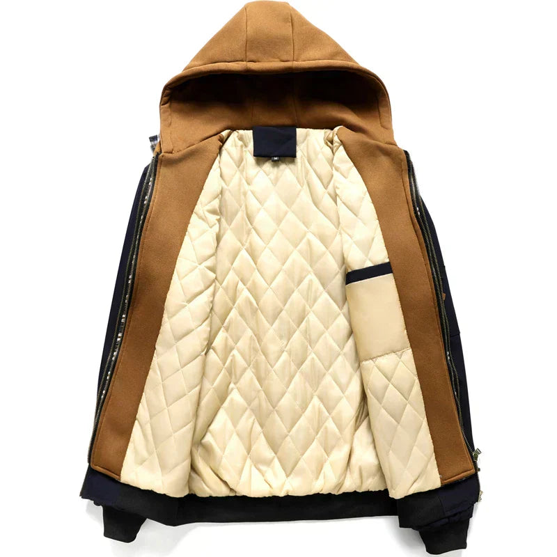 Clark | Men’s Quilted Hooded Bomber Jacket