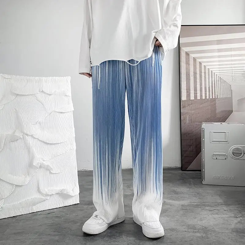 Scott | Men’s Gradient Pleated Ice Silk Pants