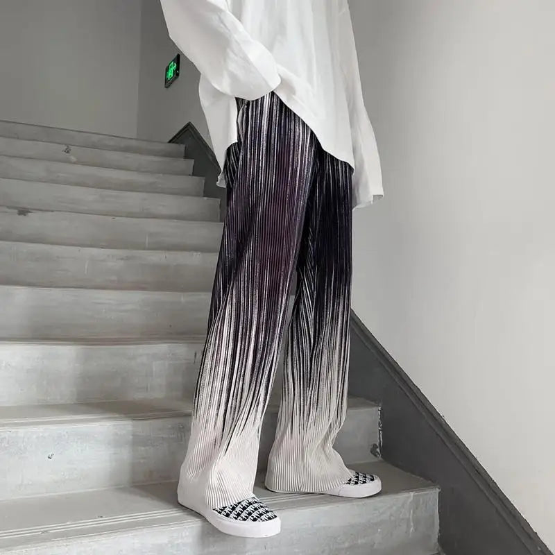 Scott | Men’s Gradient Pleated Ice Silk Pants