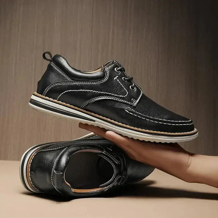 Dave | Men’s Full Grain Leather Moc Toe Shoes