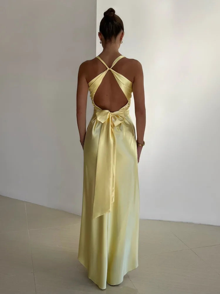 Selara | Women’s Sleeveless V-Neck A-Line Evening Dress