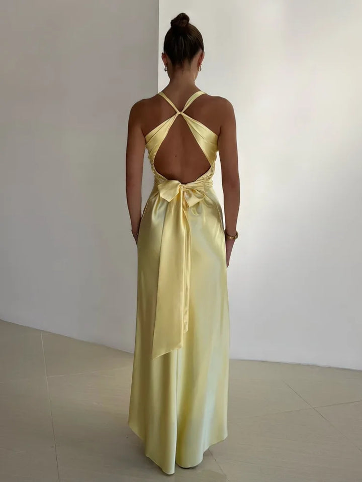 Selara | Women’s Sleeveless V-Neck A-Line Evening Dress
