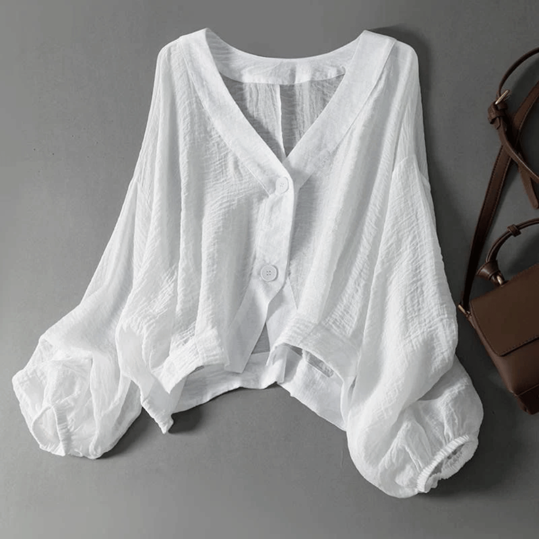 Serena | Women’s Linen Batwing Blouse