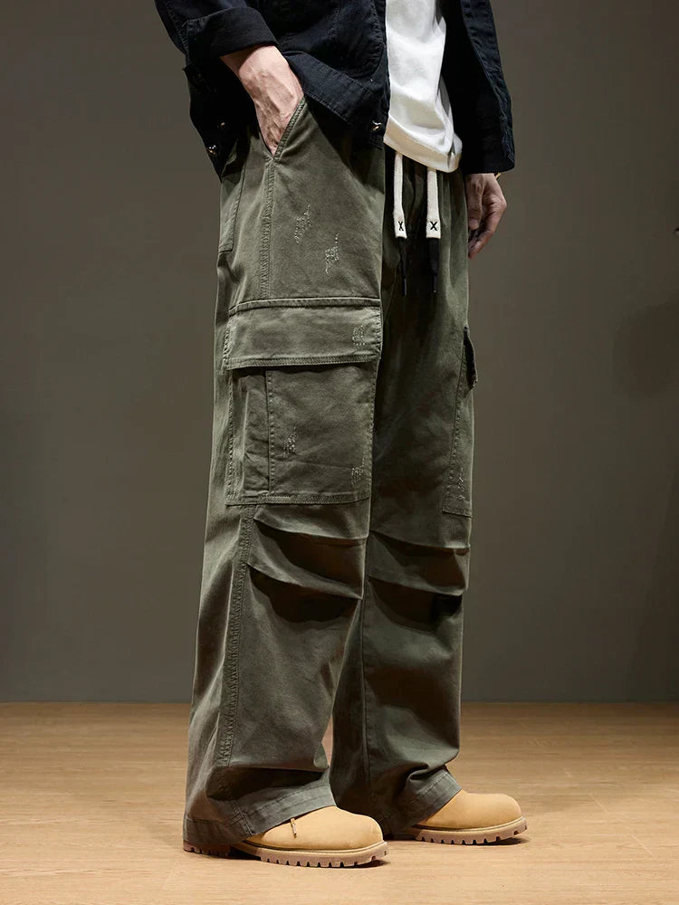 Joey | Men’s Wide-Leg Cotton Cargo Pants