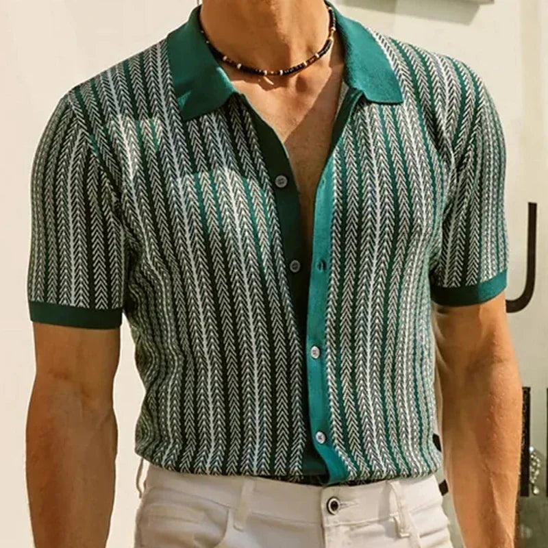 Mark | Men’s Organic Cotton Striped Button Up Shirt