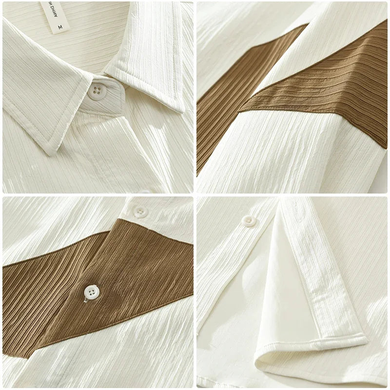 Juliano | Men’s Cotton Geometric Pattern Shirt