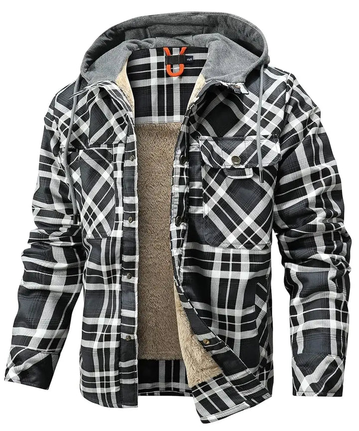 Dawson | Men’s Plaid Sherpa Hooded Jacket