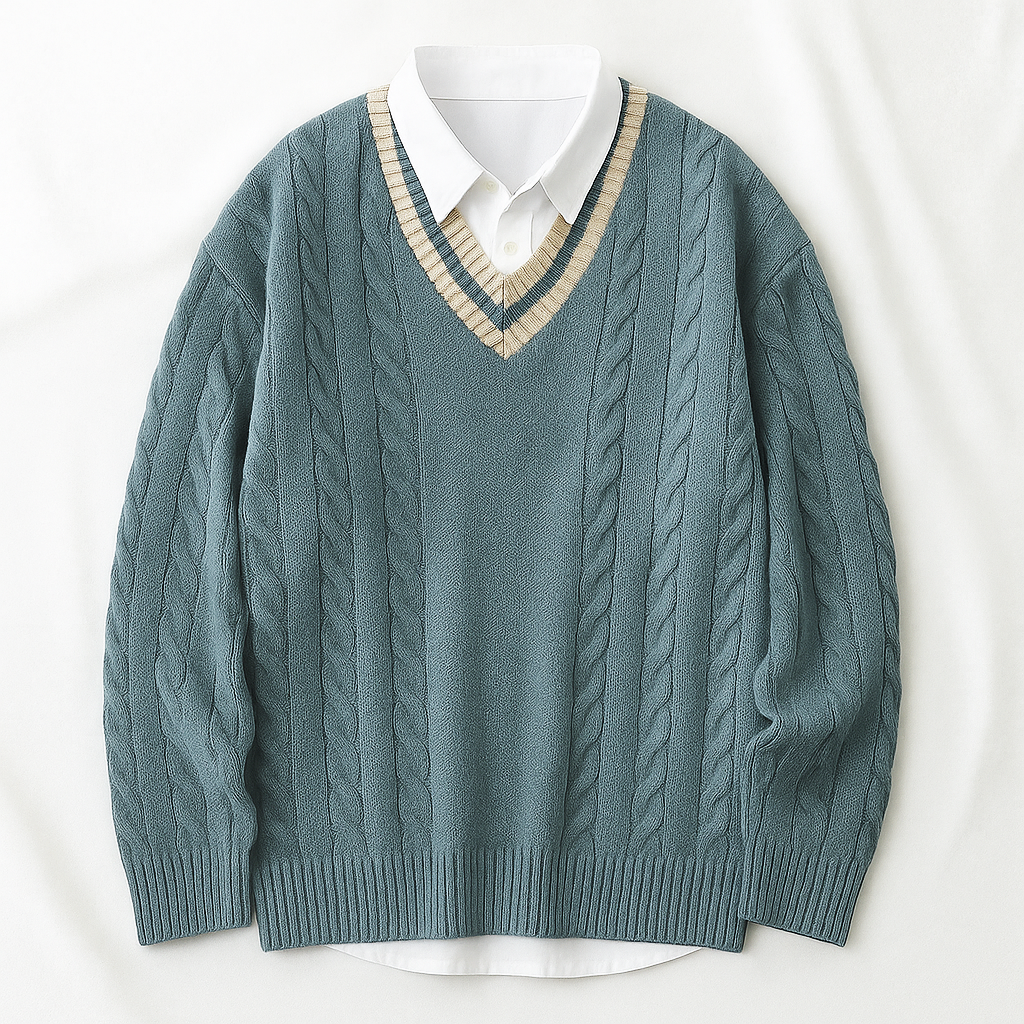 Shawn | Men’s Wool Heritage V-Neck Sweater