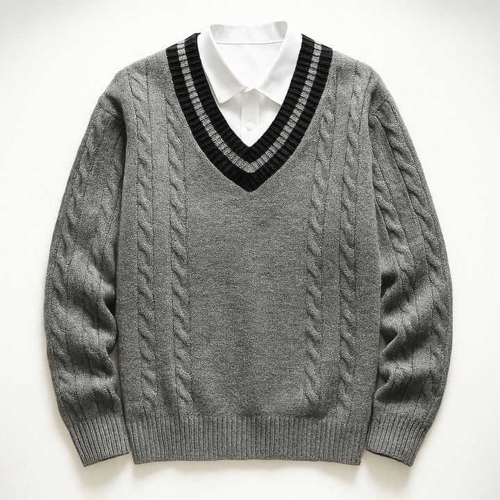 Shawn | Men’s Wool Heritage V-Neck Sweater