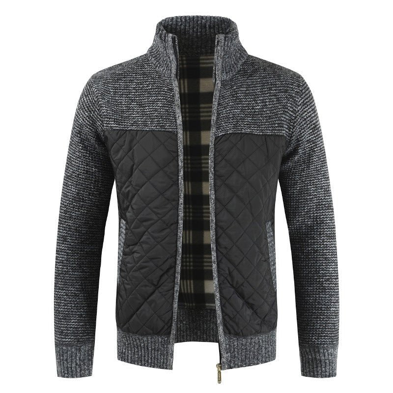Elvaro | Men’s Slim-Fit Stand Collar Cardigan