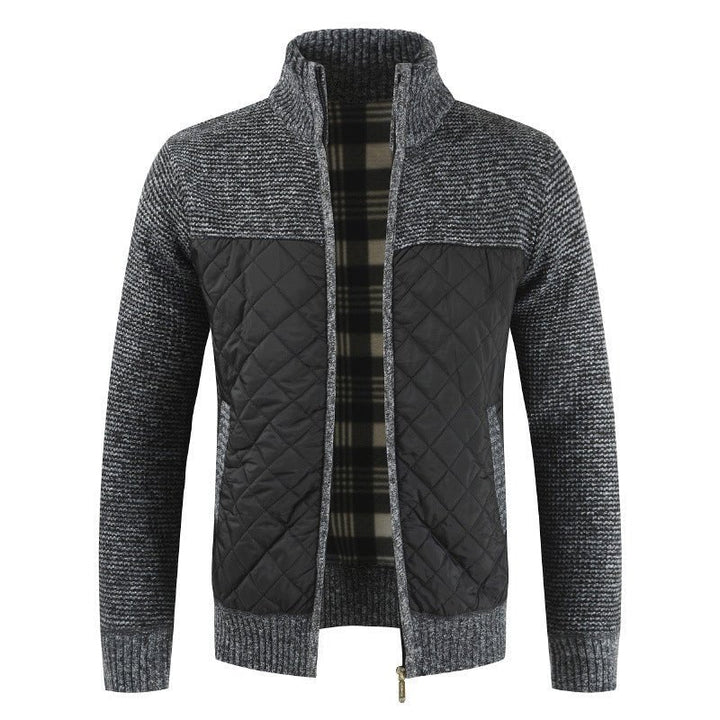Elvaro | Men’s Slim-Fit Stand Collar Cardigan