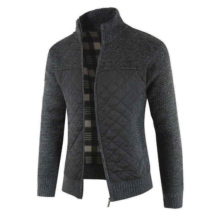Elvaro | Men’s Slim-Fit Stand Collar Cardigan