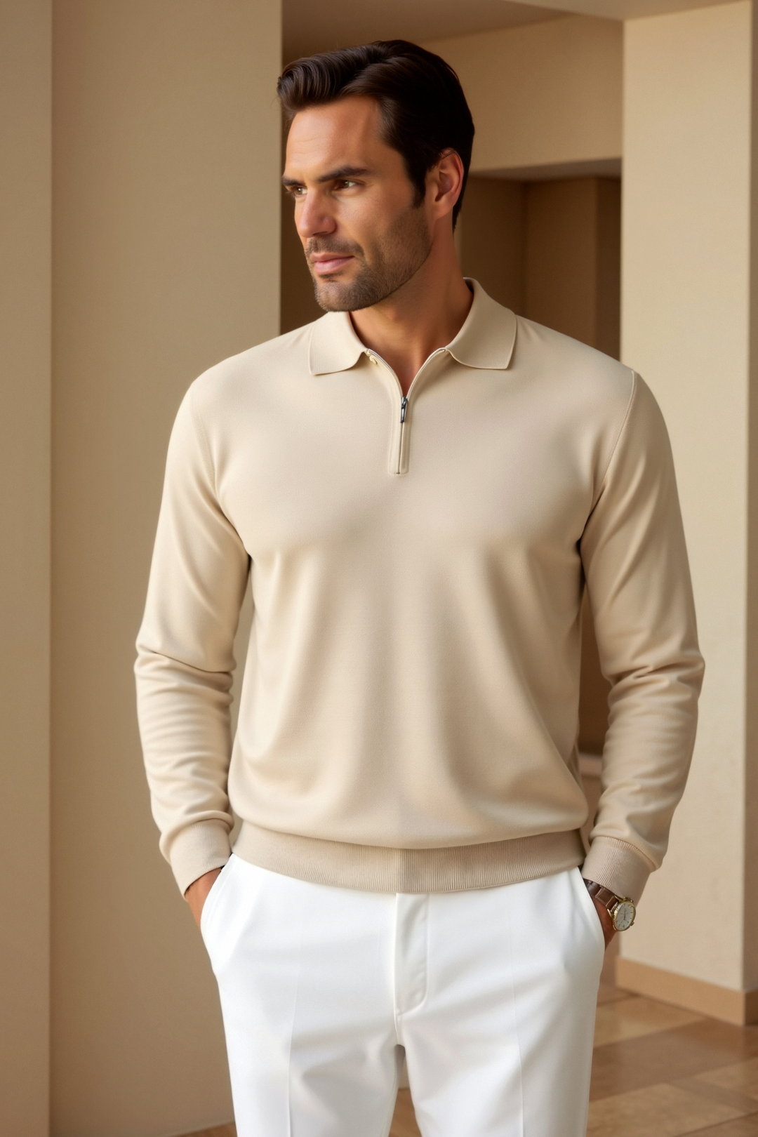 Stefano | Men’s Knit Polo Shirt with Modern Touch
