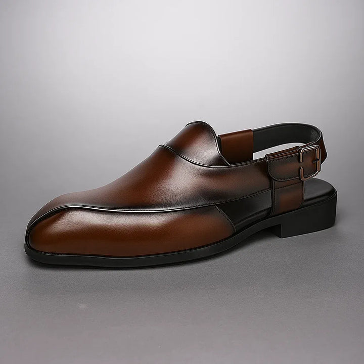Stuart | Men’s Leather Slingback Loafers