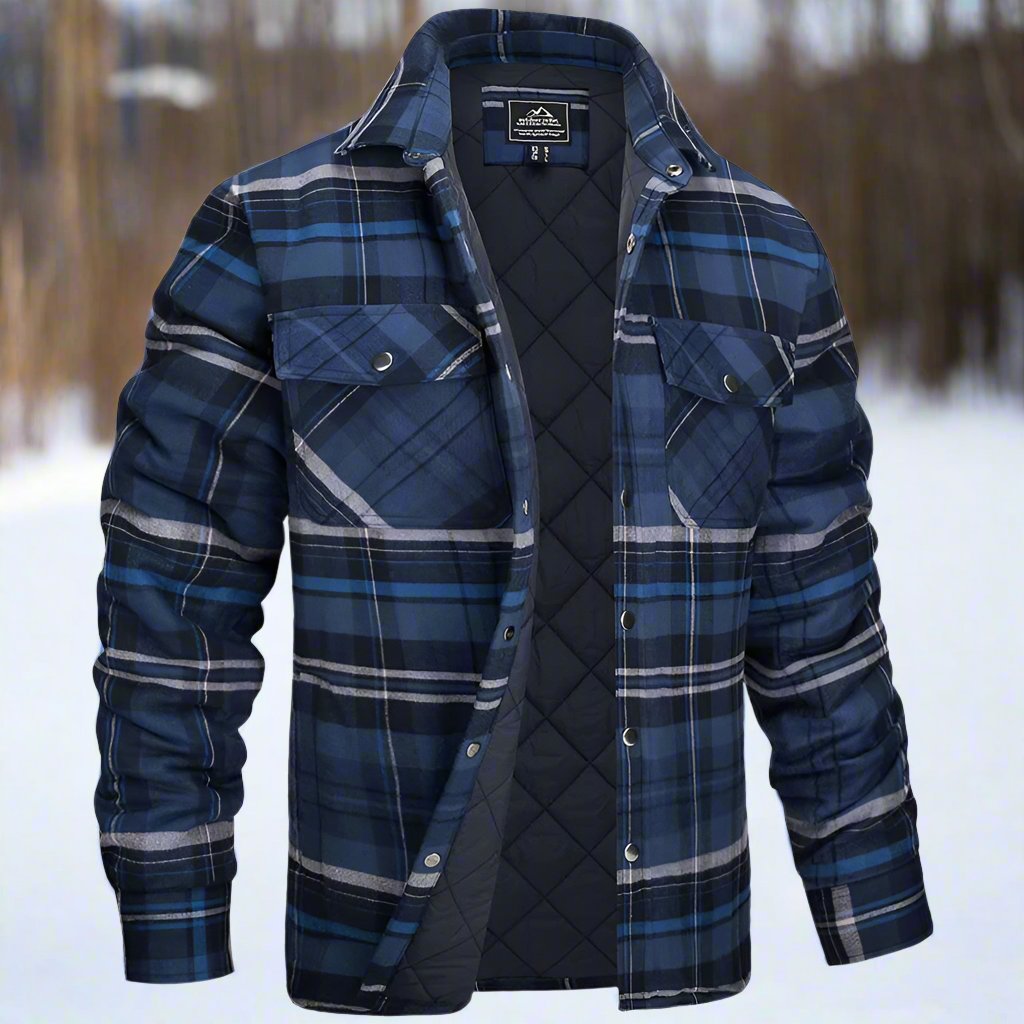 Torvianio | Men’s Quilted Check Shirt Jacket