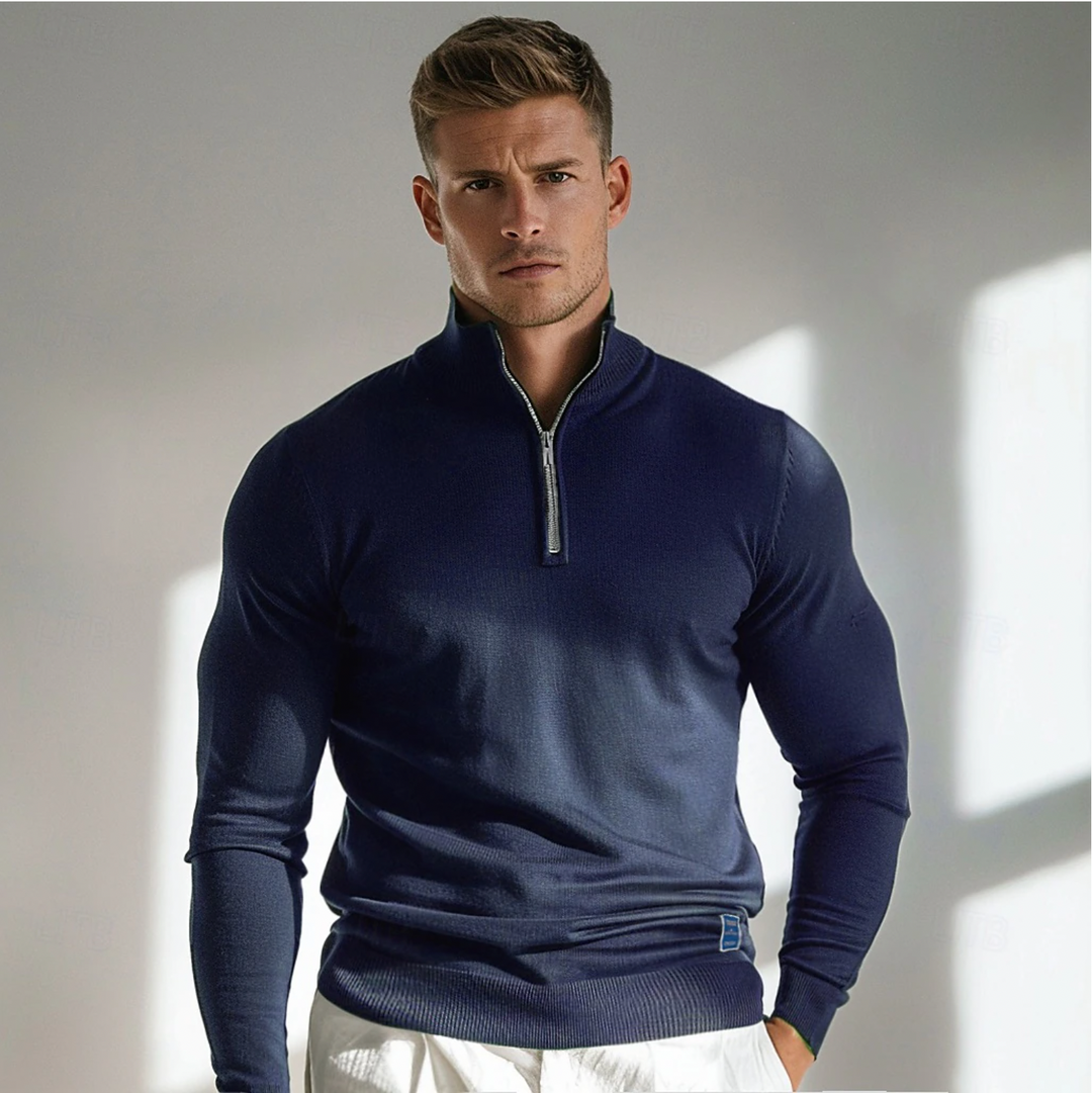Trevor | Men’s Half-Zip Sweater with Unique Design