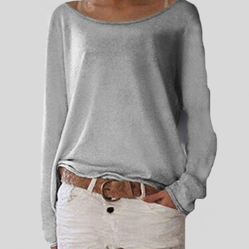 Lysandra | Women’s Loose Fit Draped Boat Neck Top