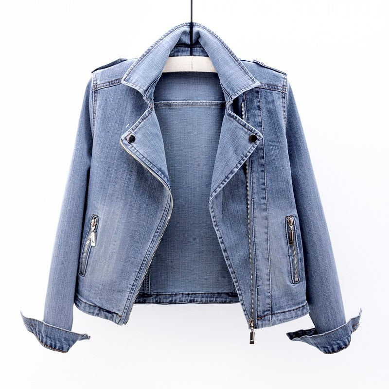 Valtero | Women’s Vintage Moto Denim Jacket