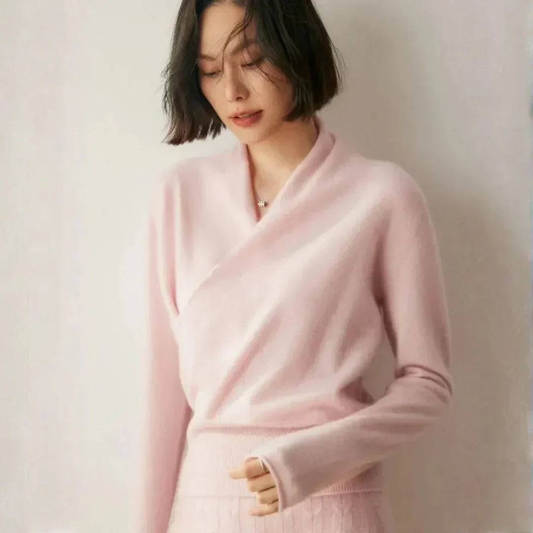 Vernon | Women’s Cashmere Crossover Sweater