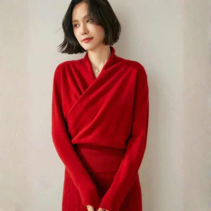 Vernon | Women’s Cashmere Crossover Sweater