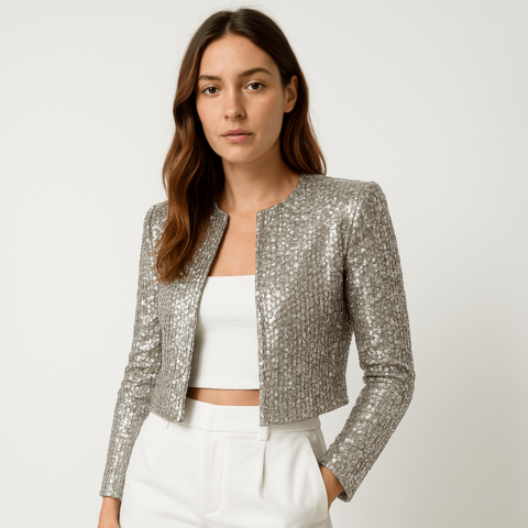 Lauren | Women’s Short Sequin Evening Jacket