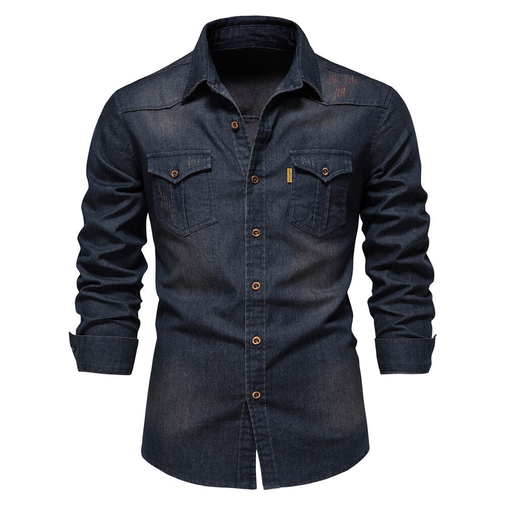 Vossermode | Men’s Stretch Cotton Denim Shirt