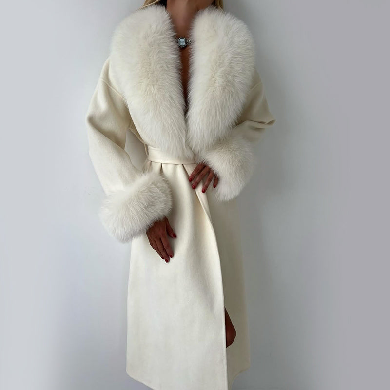 Climane | Women’s Long Wool Blend Coat