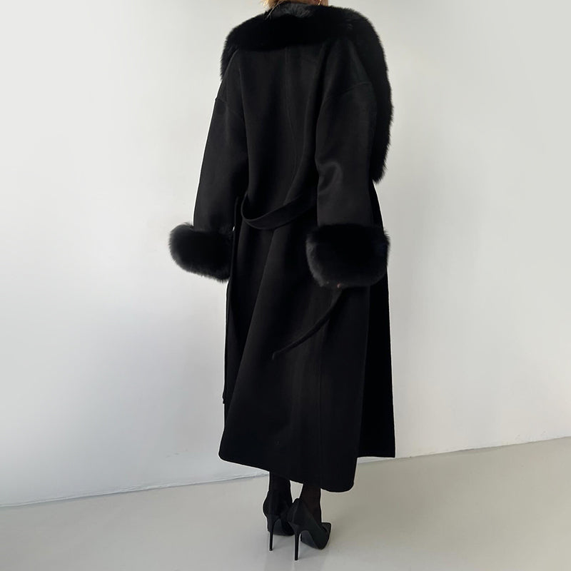 Climane | Women’s Long Wool Blend Coat
