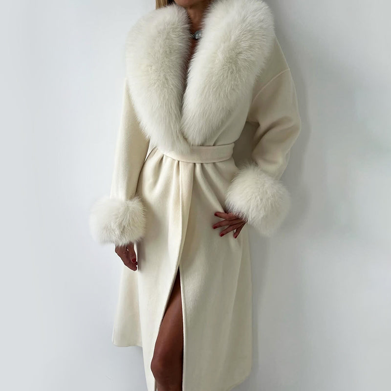 Climane | Women’s Long Wool Blend Coat