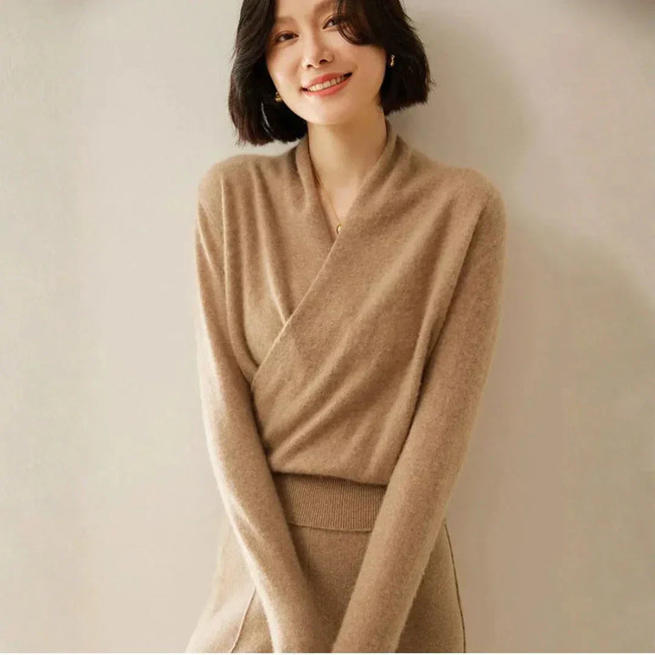 Vernon | Women’s Cashmere Crossover Sweater