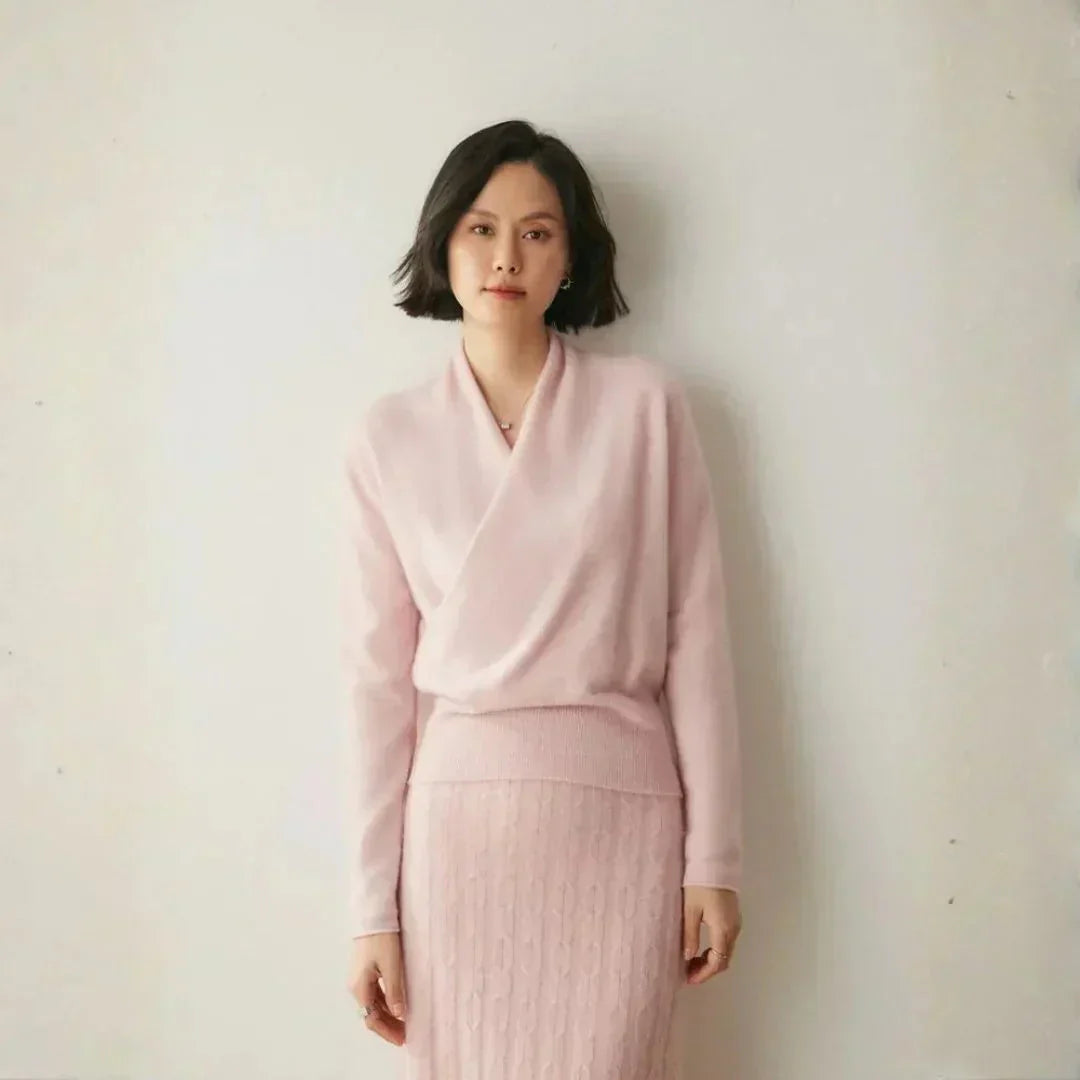 Vernon | Women’s Cashmere Crossover Sweater
