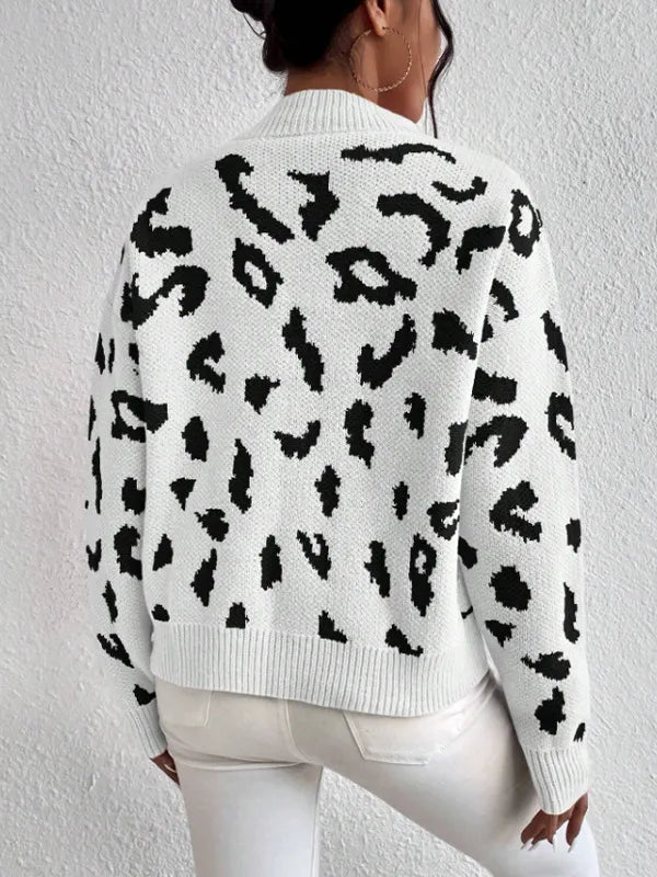 Leontine | Women’s Leopard Print Knit Sweater
