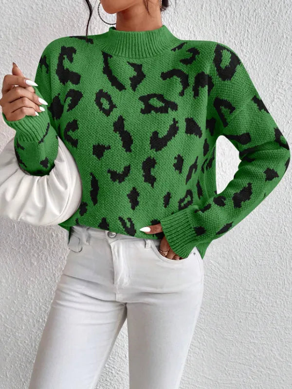 Leontine | Women’s Leopard Print Knit Sweater