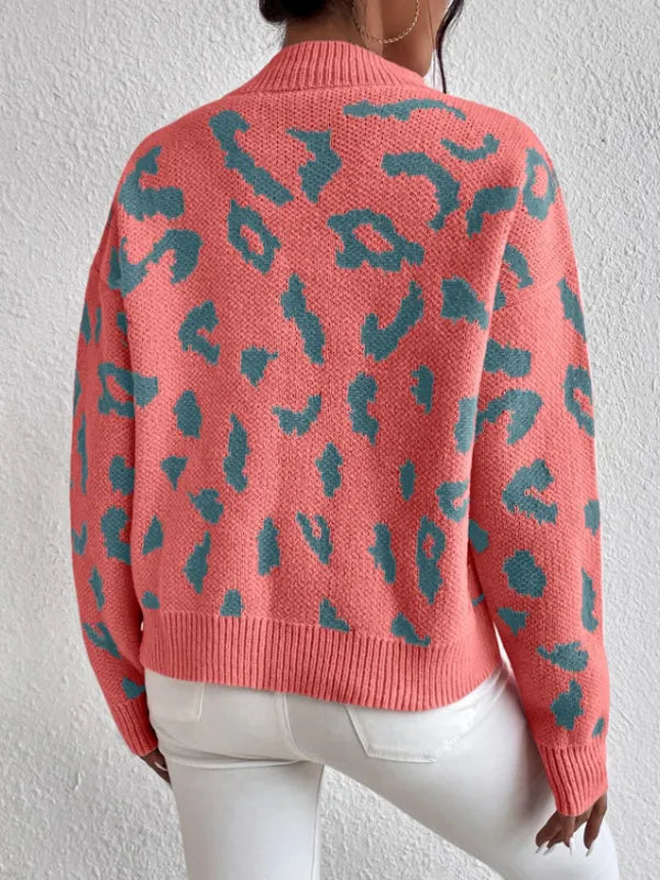 Leontine | Women’s Leopard Print Knit Sweater