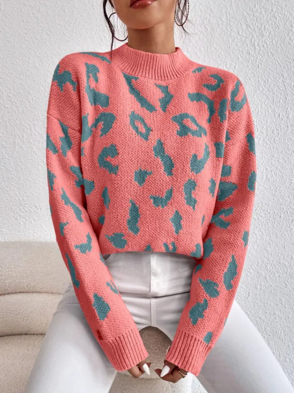 Leontine | Women’s Leopard Print Knit Sweater