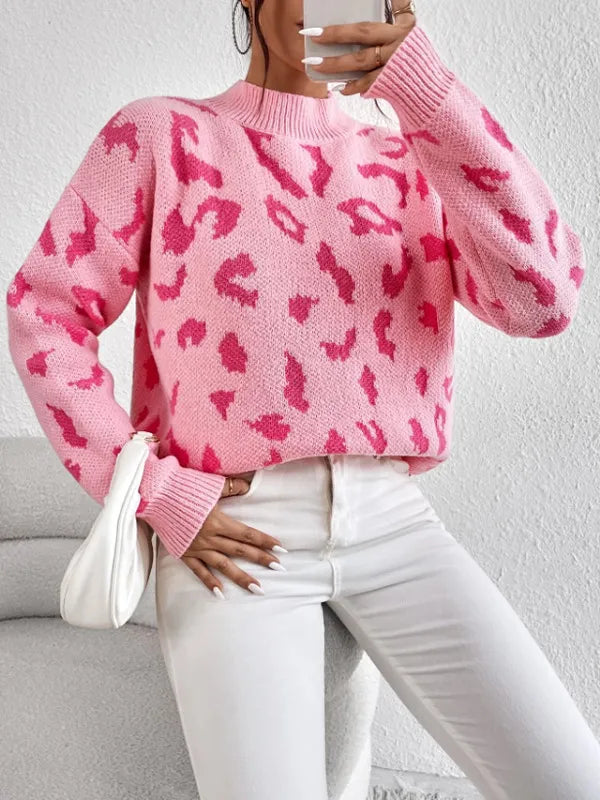 Leontine | Women’s Leopard Print Knit Sweater