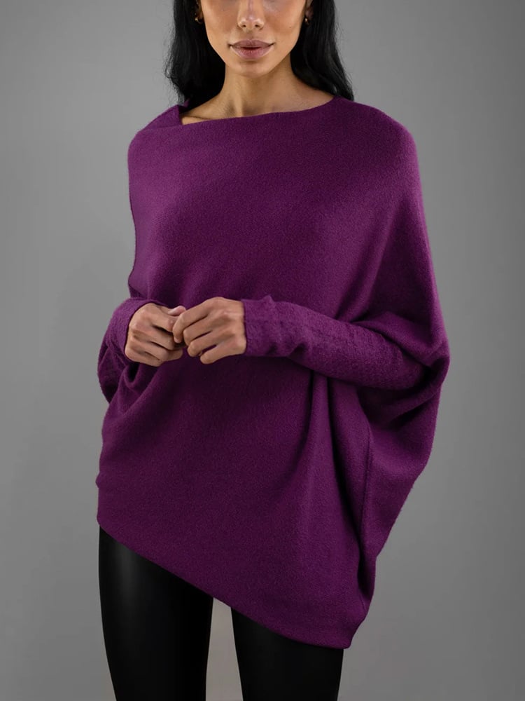 Elvarina | Women’s Off-Shoulder Loose Knit Sweater
