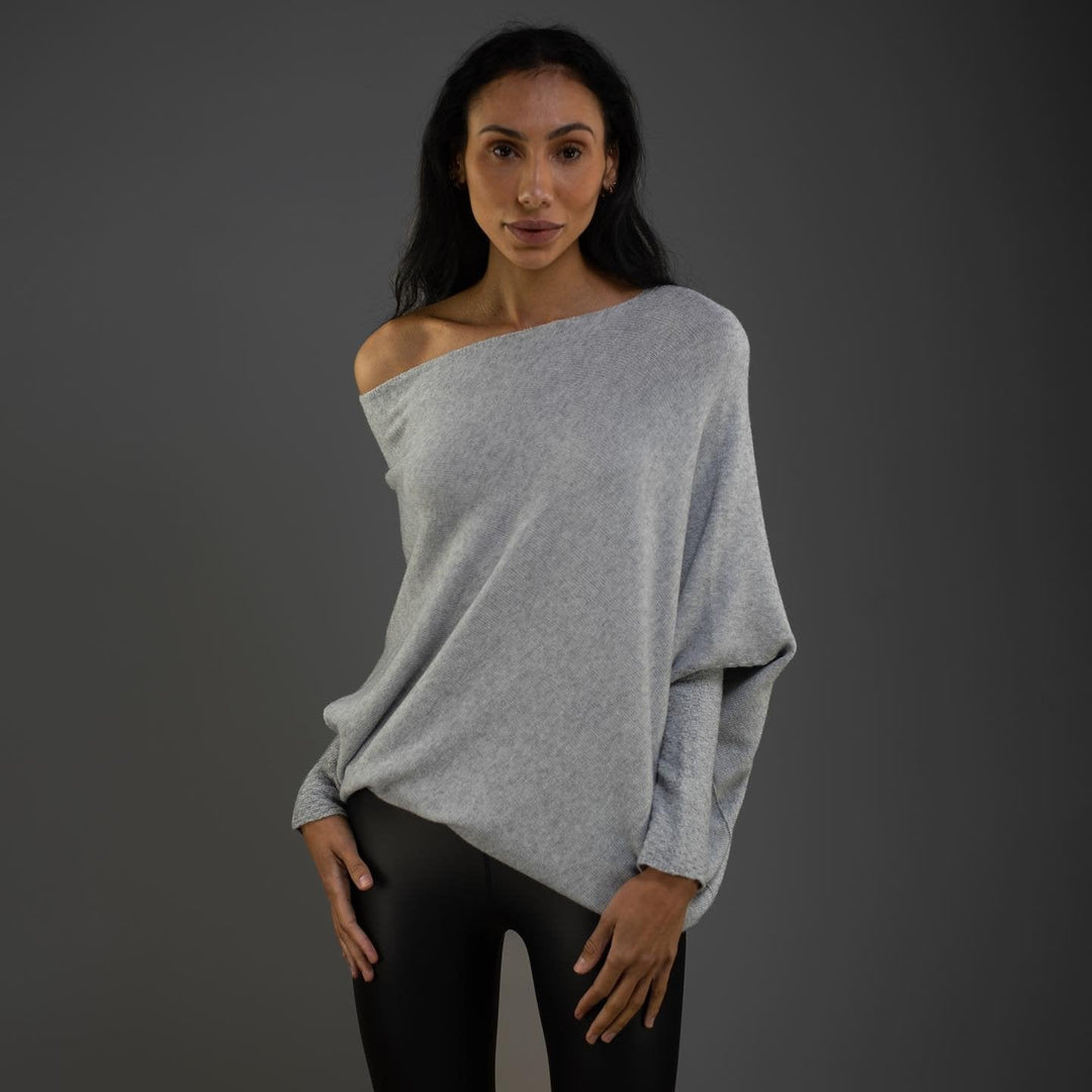 Elvarina | Women’s Off-Shoulder Loose Knit Sweater