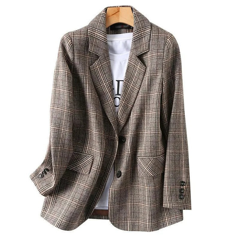 Brent | Women’s Wool Blend Plaid Blazer