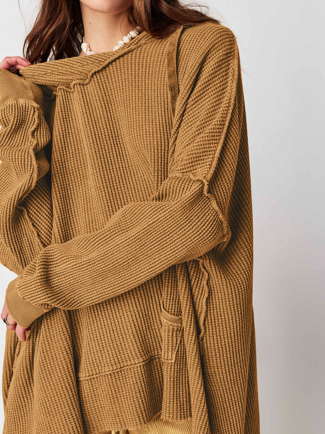 Molly | Women’s Oversized Waffle Knit Hoodie