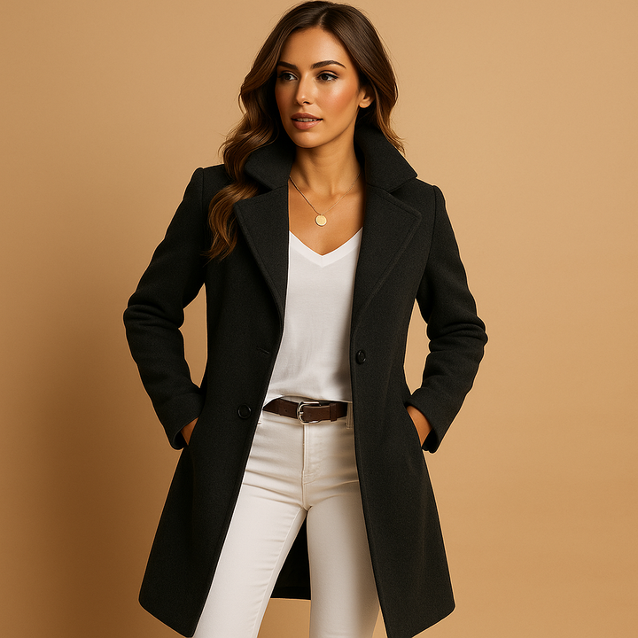 Princess | Women’s Long Trench Coat with Buttons