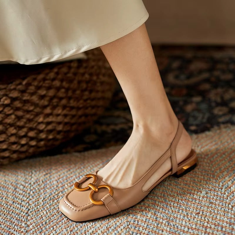 Livia | Women’s Leather Slingback Flats